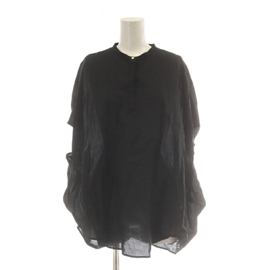 【中古】イエナ IENA 24AW ニュアンスドルマンブラウス 黒 ブラック スタンドカラー 半袖 24051900990030 /AU レディース 【ベクトル 古着】 260330
