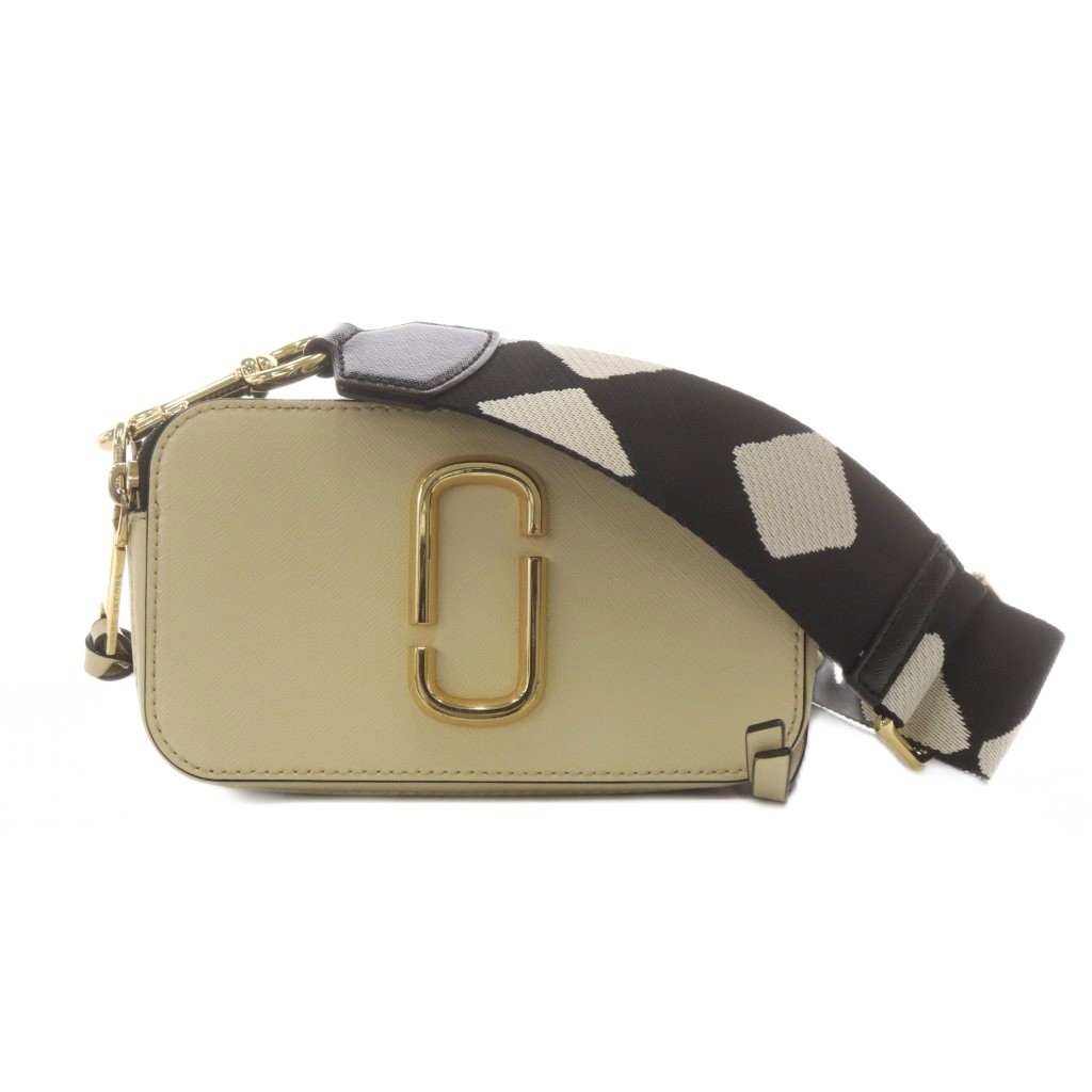 【中古】マークジェイコブス MARC JACOBS ザ スナップ ショルダーバッグ なめし革 白 白いこと 黒 黒いこと /AN9 レディース 【ベクター 古着】 260408