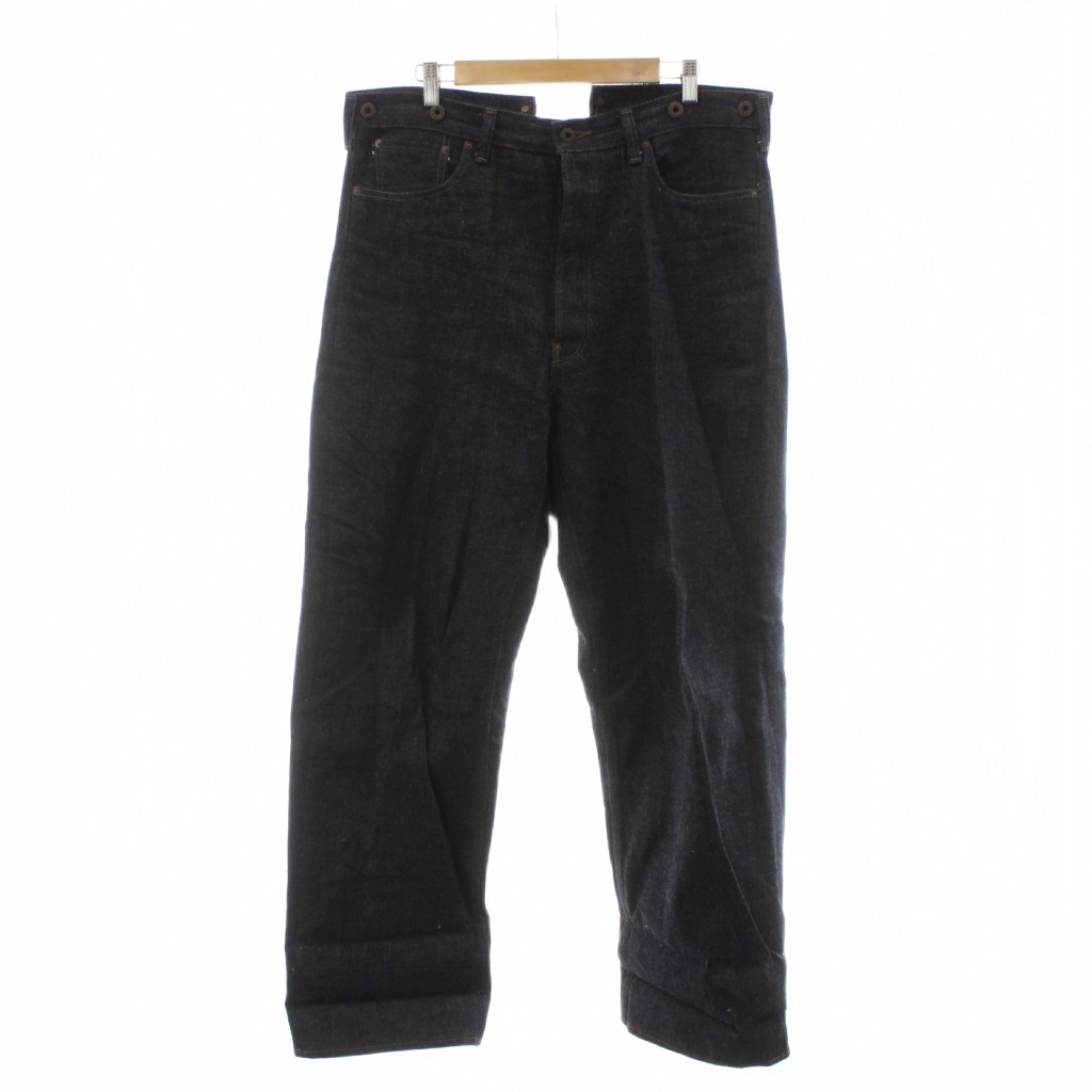 【中古】ナイジェルケーボン NIGEL CABOURN レイルマンデニムパンツ ジーンズ 34 紺 ネイビー ボタンフライ 80020050225 /RR メンズ 【ベクトル 古着】 260327