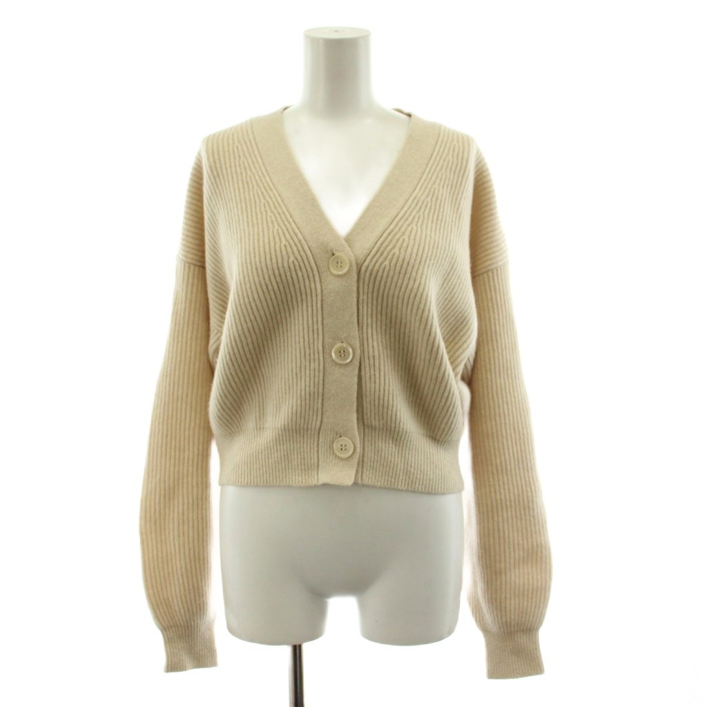 【中古】ドゥーズィエムクラス DEUXIEME CLASSE エブリデイアイライク EVERYDAY I LIKE 23AW Mimi クロップド 編み物ジレー 羊毛 カシミール混 象牙色 23080500806030 /AN67 レディース 【ベクター 古着】 260401