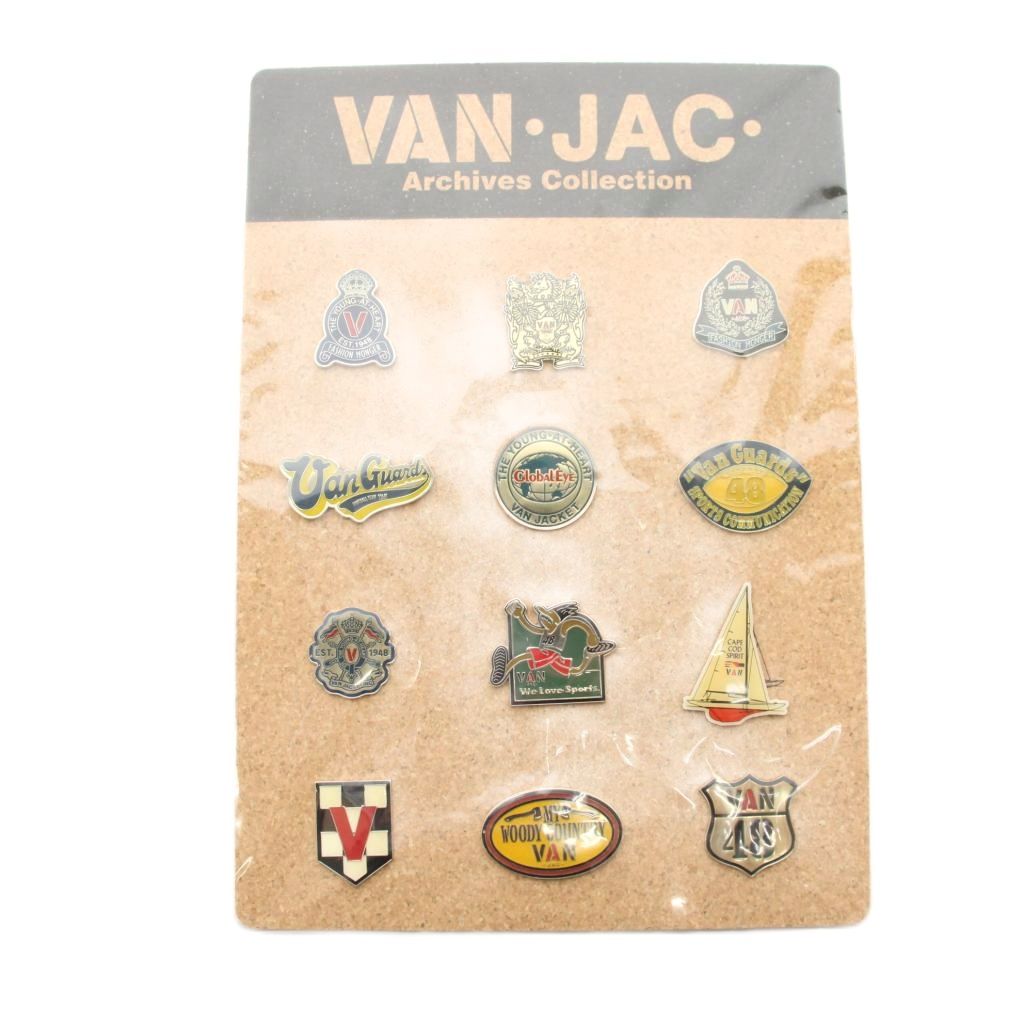 【中古】ヴァン ヂャケット VAN JAC アーカイブズコレクション Archives Collection ピンバッジセット 12点セット コルクボード 真鍮 シルバーカラー ゴールドカラー VA-00683 /YT その他 【ベクトル 古着】 260402｜ブランド古着の買取販売ベクトル