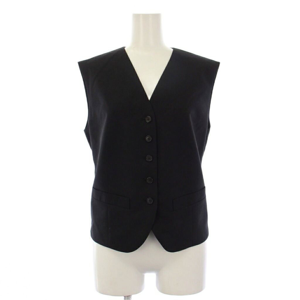 【中古】ザロウ THE ROW VEGA VEST ベガベスト ジレ 0 黒 7076-W2453 /KH  【ベクター 古着】 260405