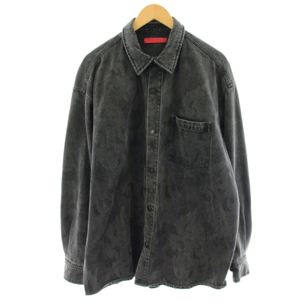 【中古】クシコック KUSIKOHC デニムジャケット ジージャン Gジャン ロゴ L 黒 ブラック KUC13H04KR-MS002.139 /AN52 メンズ 【ベクトル 古着】 260401