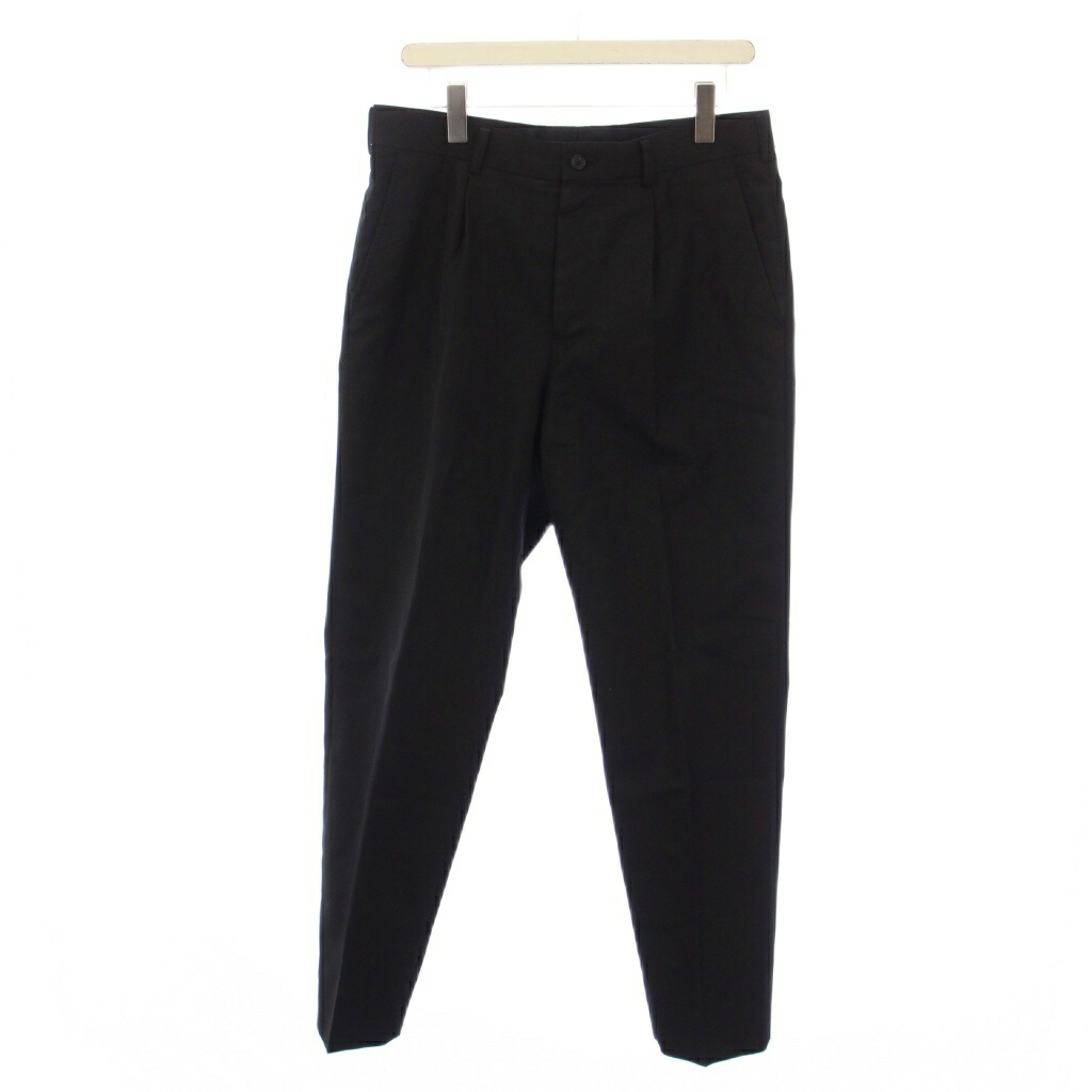 【中古】コムデギャルソンオム COMME des GARCONS HOMME AD2021 22SS ウールモヘアポプリンスラックスパンツ ジップフライ S 黒 HI-P002 /BM メンズ 【ベクトル 古着】 260402｜ブランド古着の買取販売ベクトル