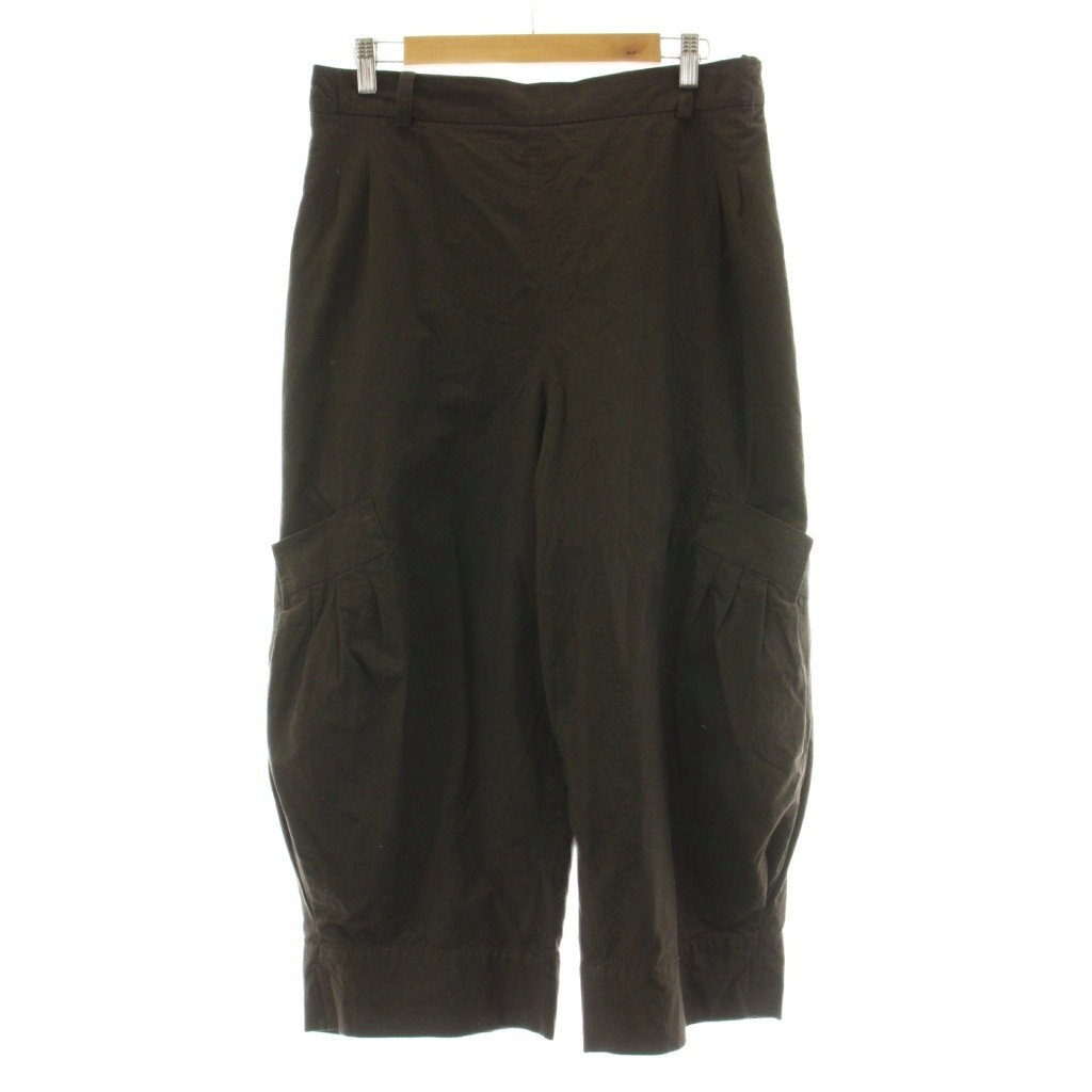 【中古】ジウ 慈雨 カーゴパンツ ワイド コットン 40 茶 ブラウン 32672536 /KU レディース 【ベクトル 古着】 260406
