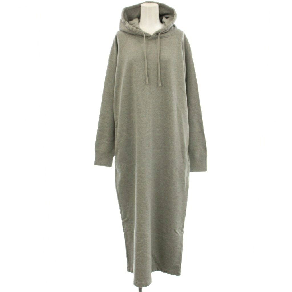 【中古】未使用品 スピック&スパン Spick&Span 24AW スウェット ヘビー裏毛ロングワンピース パーカー 長袖 F グレー 24040200312030 /☆G レディース 【ベクトル 古着】 260408