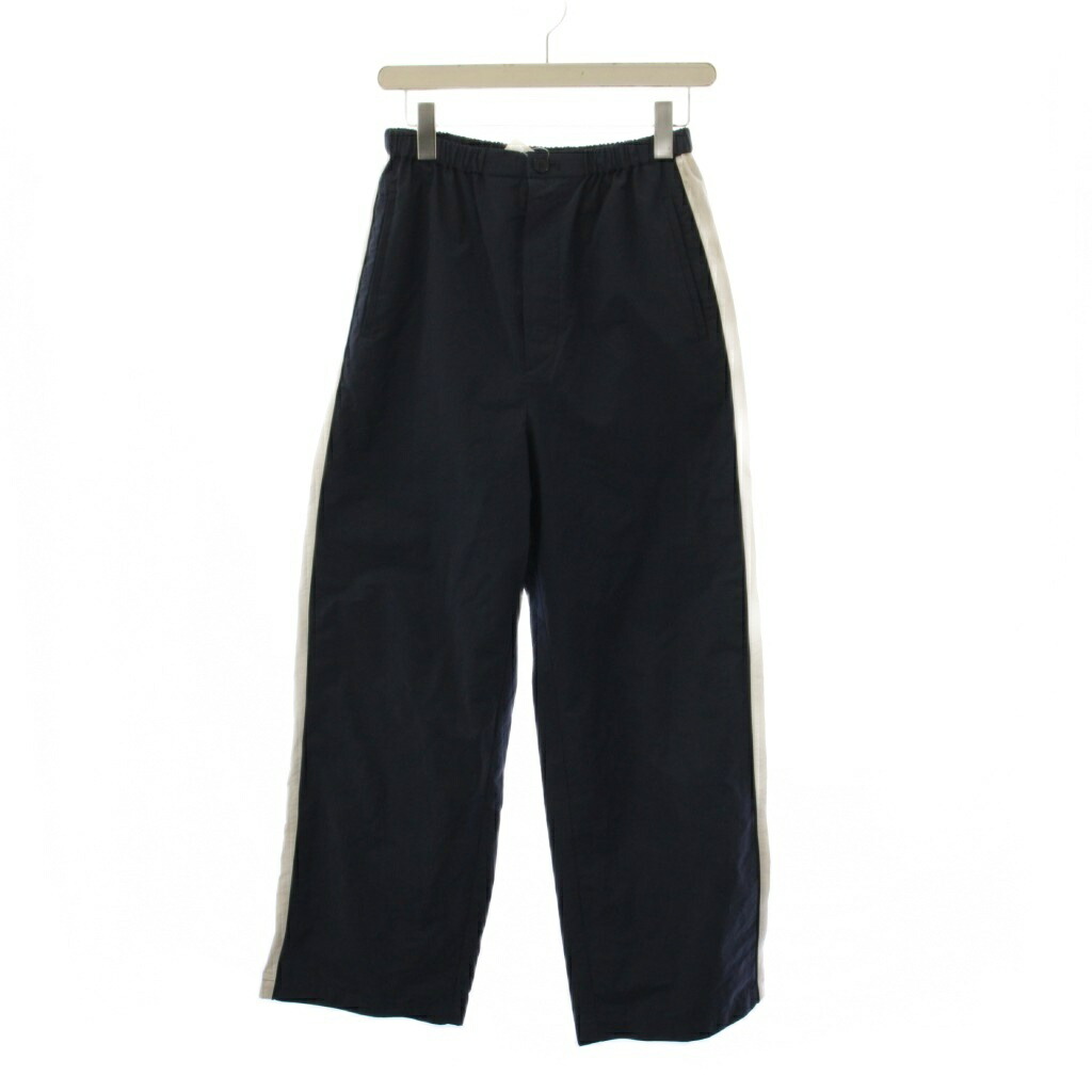 【中古】未使用品 シンゾーン Shinzone 25AW パンツ S0 紺色 ネイビー 白 ホワイト バイカラー ウエストゴム BICOLOR TRACK PANTS 長ズボン 25AMSPA06 /LP メンズ 【ベクトル 古着】 260408