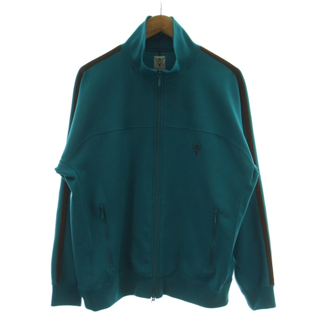 【中古】サウス2ウエスト8 South2 West8 S2W8 Trainer Jacket - Poly Smooth トラックジャケット 上着 L 青 ブルー 長袖 フルジップ MR825 /GG メンズ 【ベクトル 古着】 260408
