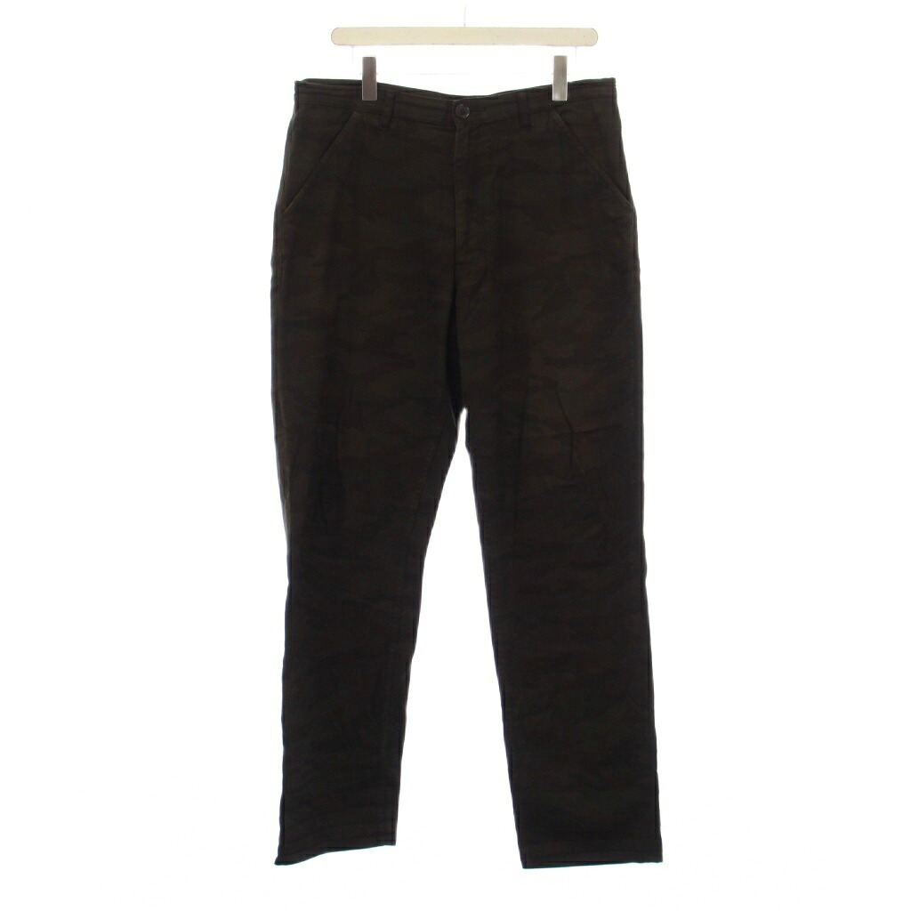 【中古】コムデギャルソンオムプリュス COMME des GARCONS HOMME PLUS AD2008 09SS 製品染め パンツ ジップフライ 迷彩 カモフラ L カーキ ブラウン PC-P045 /BM メンズ 【ベクトル 古着】 260407