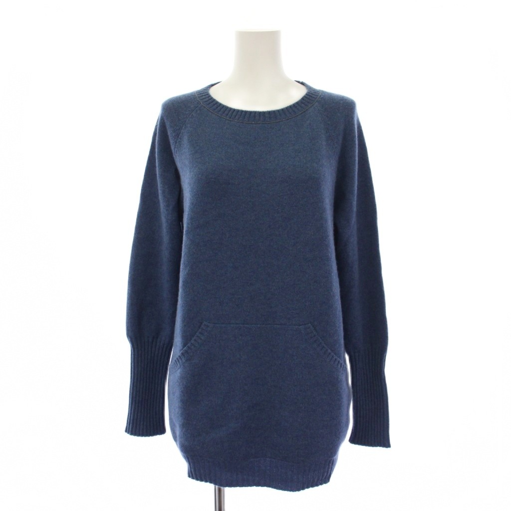 【中古】ブルネロクチネリ BRUNELLO CUCINELLI ニット セーター 長袖 クルーネック 青 /BM レディース 【ベクトル 古着】 260409