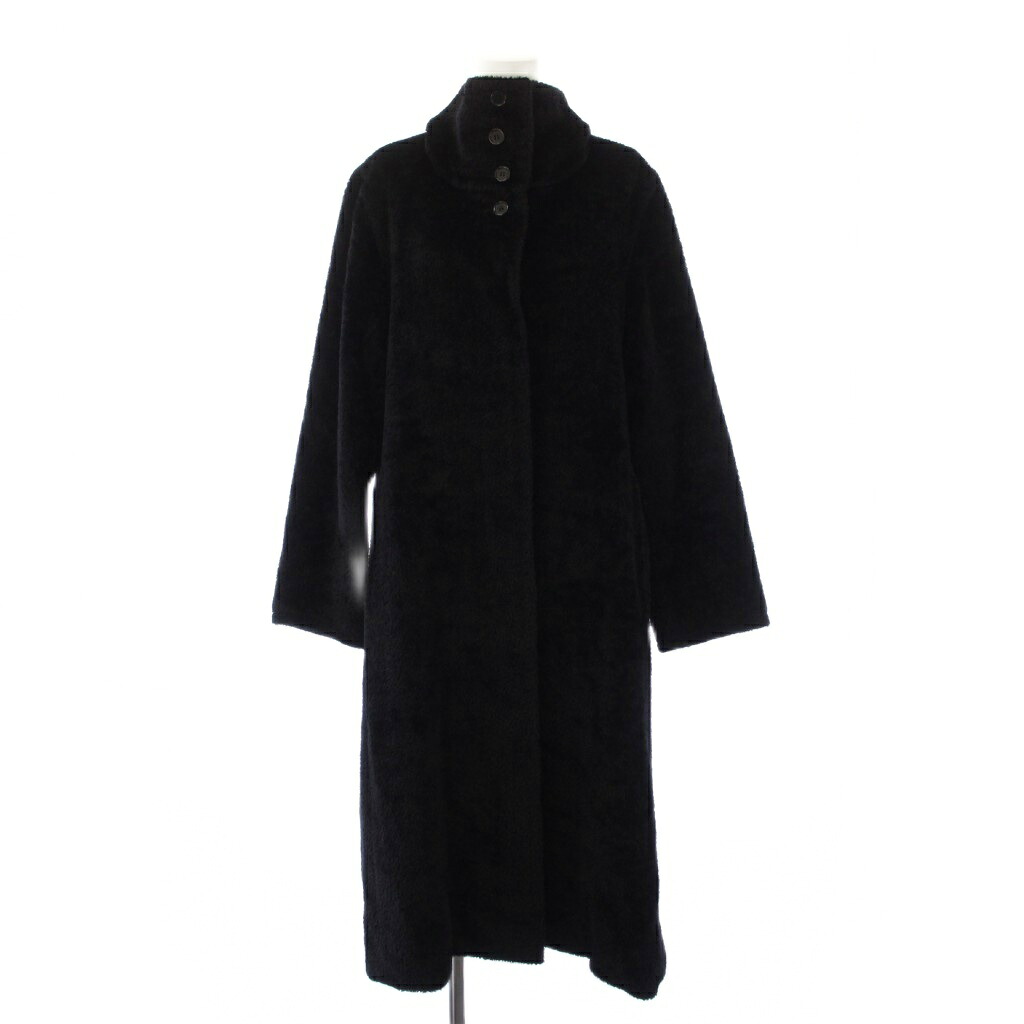 【中古】マックスマーラ MAX MARA スタンドカラーコート ロング アルパカ ウール I 42 黒 /BM レディース 【ベクトル 古着】 260409