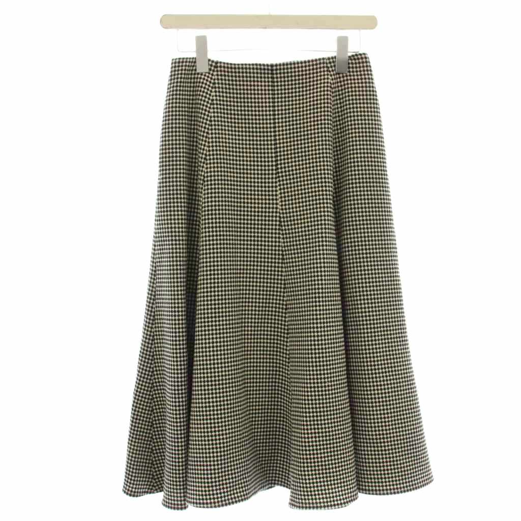 【中古】アナイ ANAYI 23AW モノトーン ワッフル フレア スカート スカート ロング 36 黒 白 10232711270 /☆G レディース 【ベクトル 古着】 260409