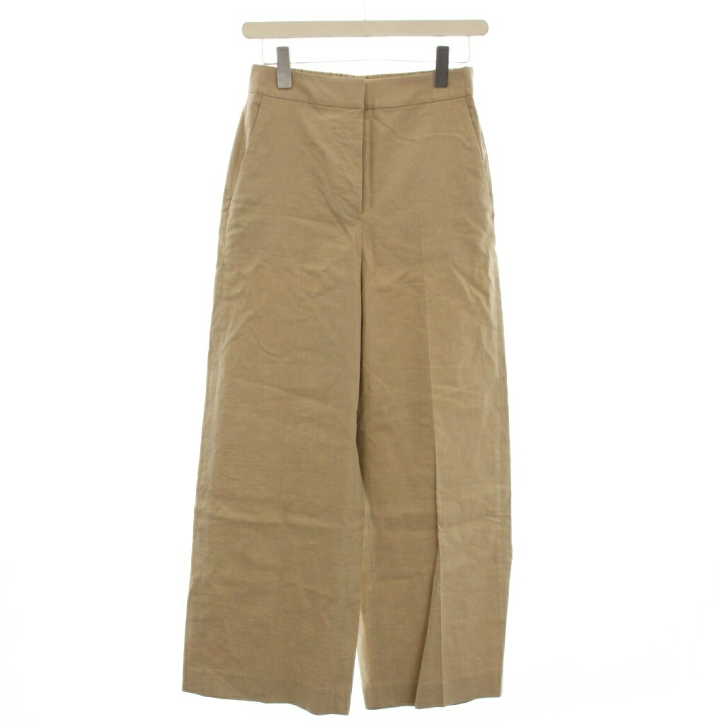 【中古】セオリーリュクス theory luxe 25SS LUSH LINEN CLAUDE リネン混 ワイドパンツ 麻 パンツ 36 ベージュ 035206401334 /☆G レディース 【ベクトル 古着】 260410