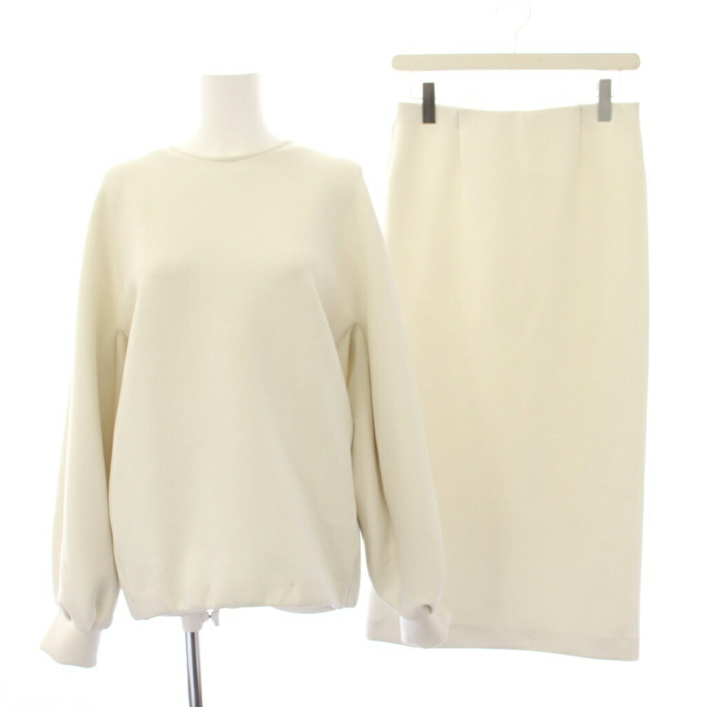 【中古】ムーサ ドゥーズィエム 社会階級 MUSE de Deuxieme Classe 24SS セットアップ 上下 ダンブルフィット dumble fit クルーネックプルオーバー 長袖 dumble fit タイトスカート ロング たわい無い 酉の方角予防医学 36 白 白いこと /YT レディース 【ベクター 古着】 260421