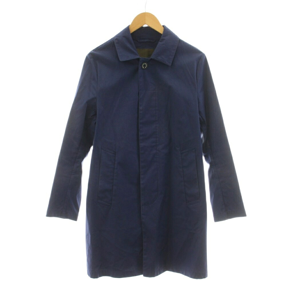 【中古】マッキントッシュ MACKINTOSH ロロピアーナ コットンステンカラーコート ミドル丈 36 青 ブルー EA /KU メンズ 【ベクトル 古着】 260415｜ブランド古着の買取販売ベクトル