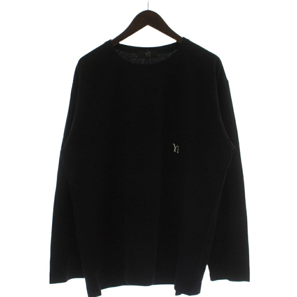 【中古】ワイズ Y\u0027s ティーシャツ カットソー 4 黒 長袖 ワンポイント YK-T52-979 /GG レディース 【ベクター 古着】 260416