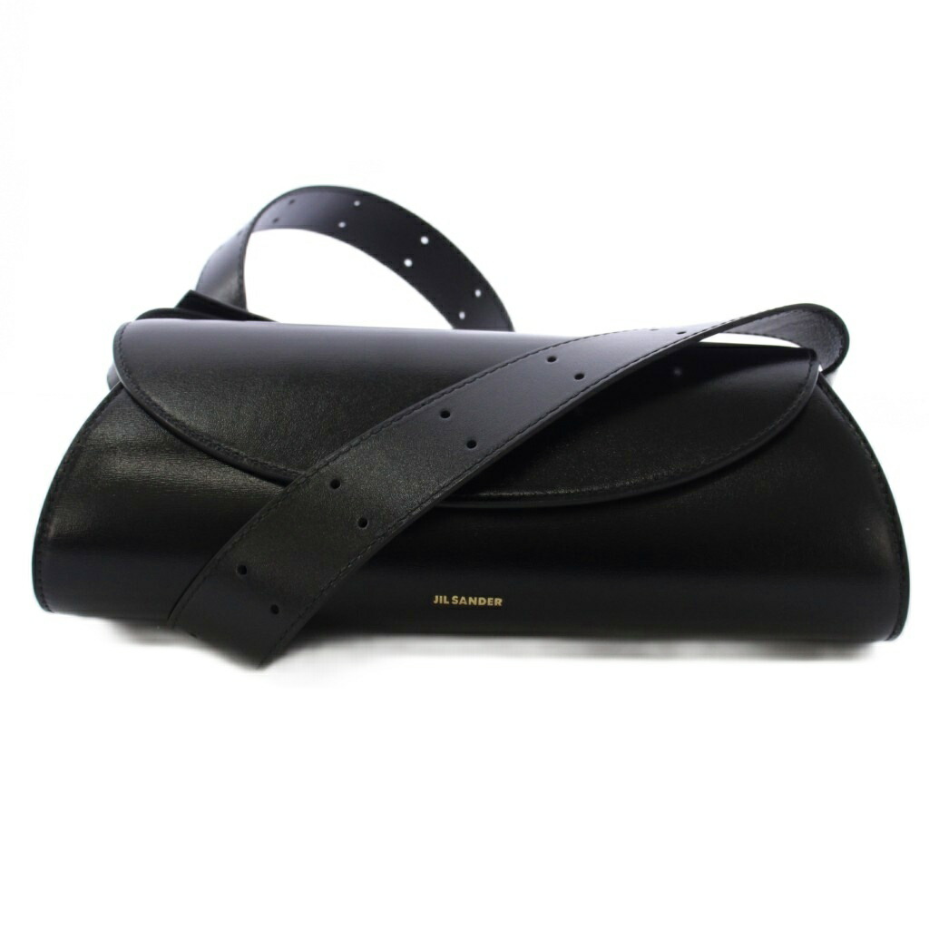 【中古】ジルサンダー JIL SANDER CANNOLO カンノーロ スモール ショルダーバッグ レザー 黒 /KH レディース 【ベクトル 古着】 260416