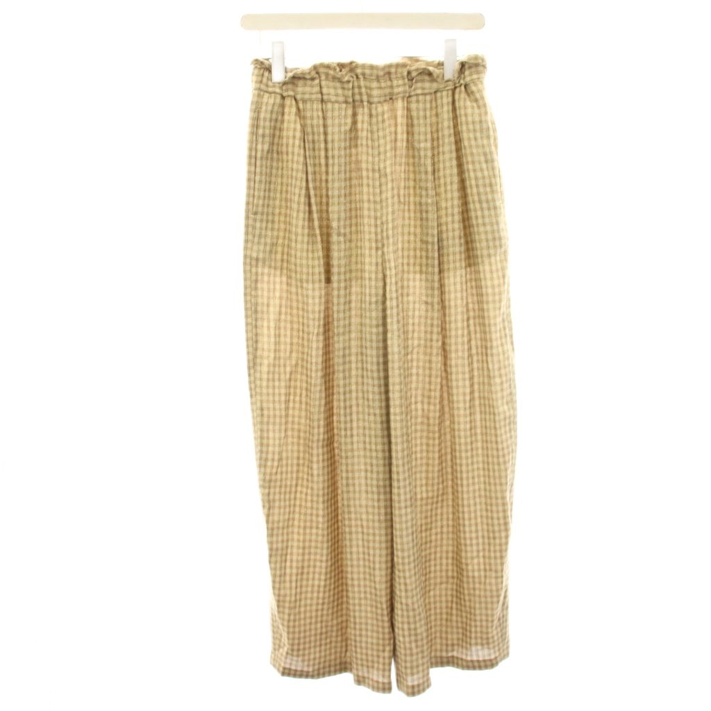 【中古】フレームワーク Framework OUT OF FRAMe 25AW Giolica Check Pants ワイドパンツ イージー チェック ラメ 38 ベージュ 25030220322020 /HN レディース 【ベクトル 古着】 260423｜ブランド古着の買取販売ベクトル