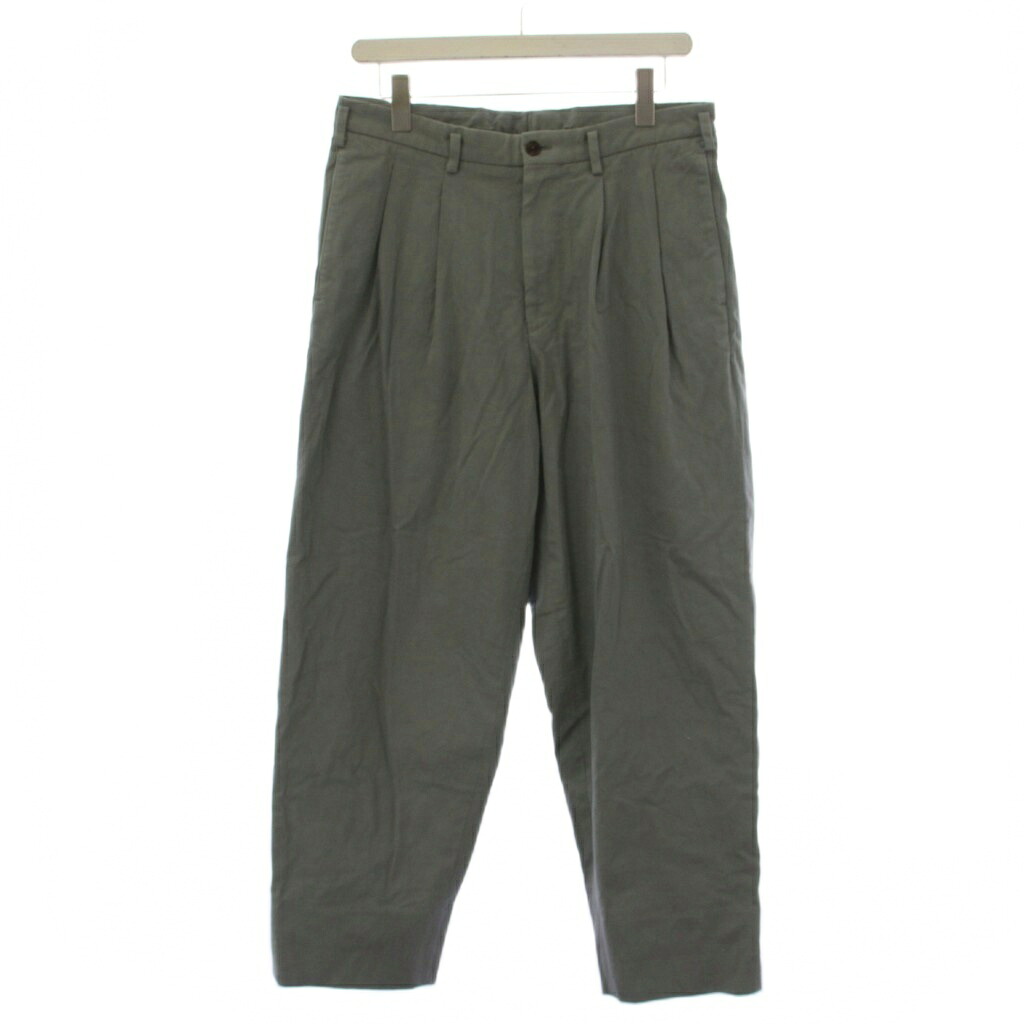 【中古】ユーゲン HEUGN George ガーメントダイコットン2Pテーパードパンツ ジップフライ 2 ライトグリーン TROUSER 006 /BM メンズ 【ベクター 古着】 260422 ズボン・パンツ-メンズファッション