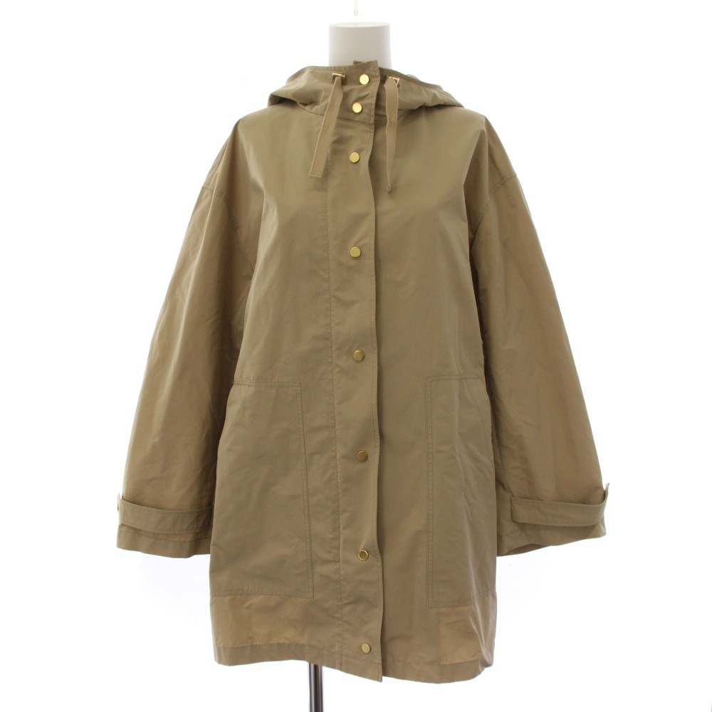 【中古】23区 オンワード樫山 23AW ブライトウェザークロス フーテッド アウター 上衣 ジップアップ 惜しみ無い大いさ 46 ベージュ CMWWSA0314 /BM レディース 【ベクター 古着】 260423 レディースファッション-コート・ジャケット