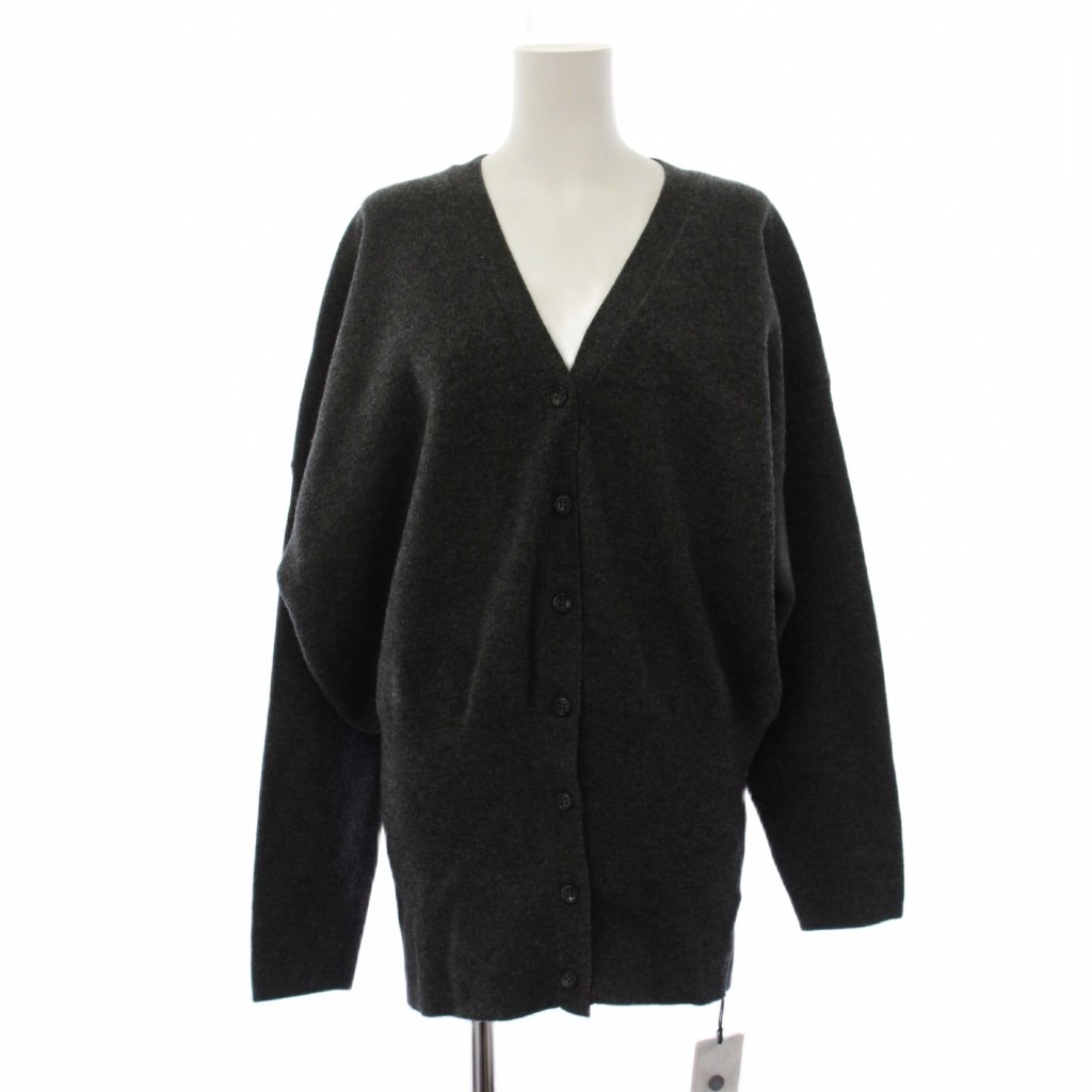 【中古】未当て嵌める品 ハー HER. 編み物 ジレー 長袖 V素っ首 羊毛 F 薄墨色 7044512 /BM レディース 【ベクター 古着】 260423