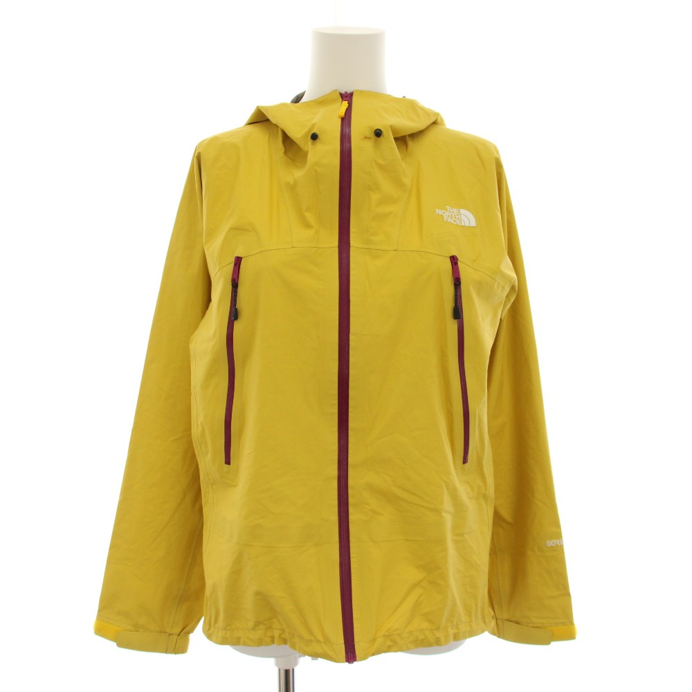 【中古】ザノースフェイス THE NORTH FACE クライムベリーライトジャケット ジップアップパーカー 牟礼パーカー アウター ボンネット ロゴタイプ刺しゅう GORE-TEX M 黄 黄色 NPW11505 /YT レディース 【ベクター 古着】 260424