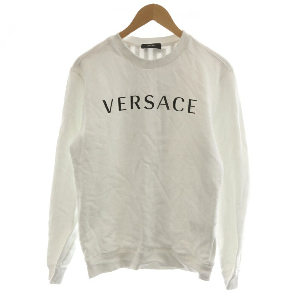 【中古】ヴェルサーチ ヴェルサーチェ VERSACE 汗水 調教師 ロゴタイプ M 白 白いこと 1008283 /AN69 メンズ 【ベクター 古着】 260506