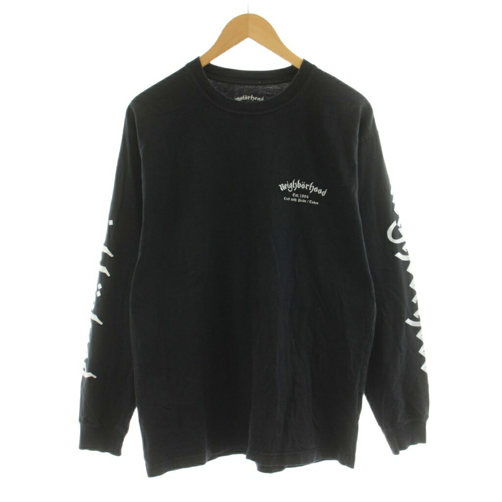 【中古】ネイバーフッド NEIGHBORHOOD Motorhead  ティーシャツ カットソー 長袖 刷り上げる M 黒 黒いこと /KU メンズ 【ベクター 古着】 260521
