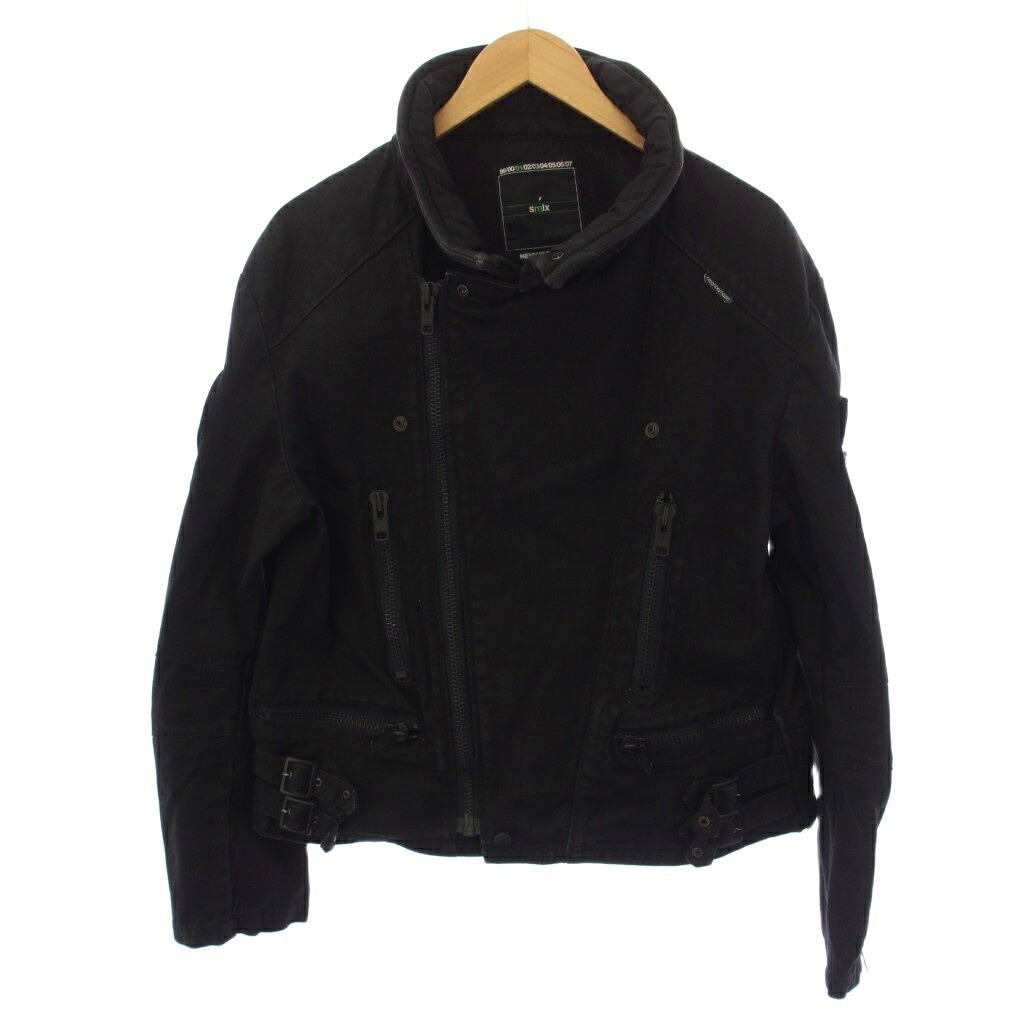 【中古】ネイバーフッド NEIGHBORHOOD サンダーボルト ライダースジャケット ジップアップ M 黒 DCNH-13 /BM メンズ 【ベクター 古着】 260512