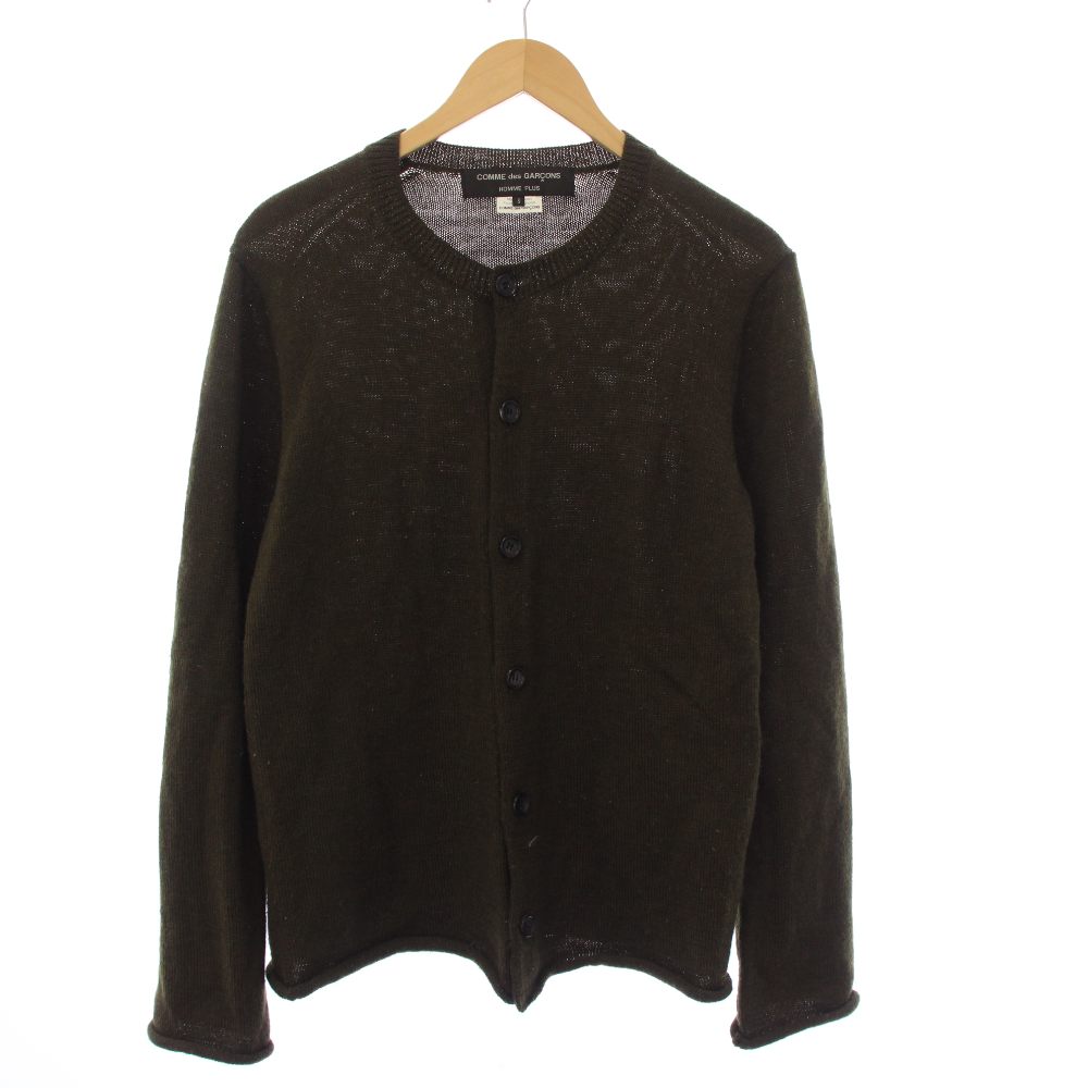 【中古】コムデギャルソンオムプリュス COMME des GARCONS HOMME PLUS AD2011 編み物ジレー 労働者の一団のど首 長袖 S カーキ PH-N007 /YT メンズ 【ベクター 古着】 260512