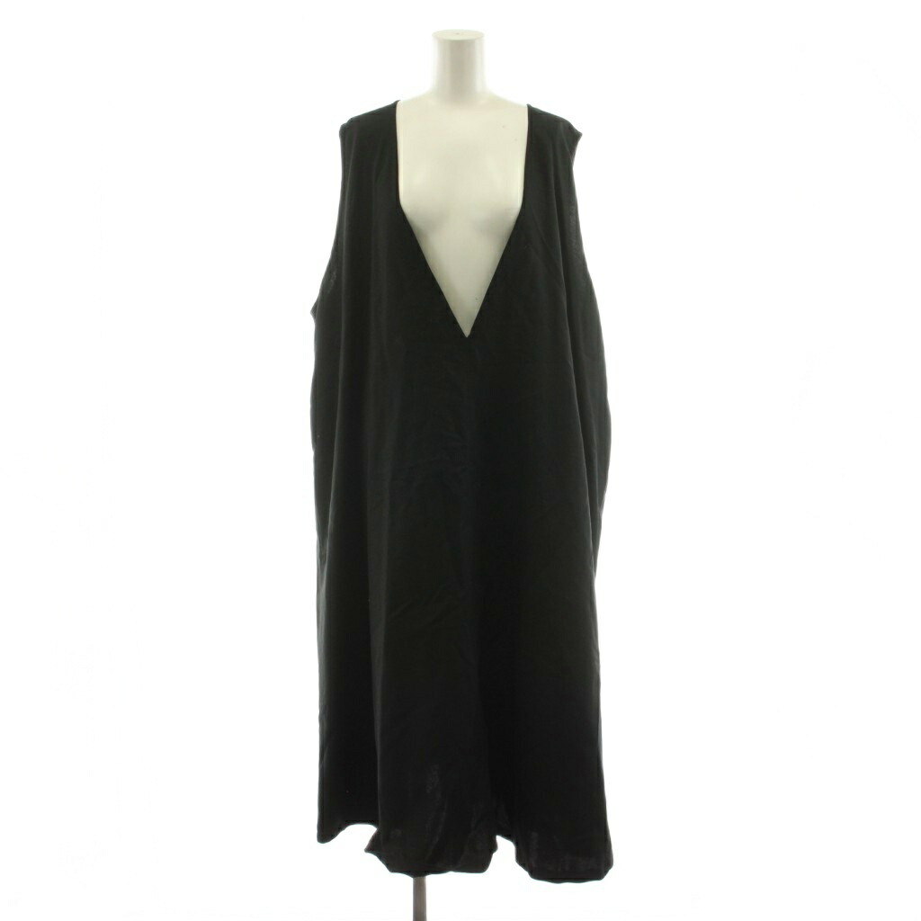 【中古】ネストローブ nest Robe ジャンパースカート ジャンスカ ワンピース フレア ロング マキシ Vネック F 黒 ブラック 01211-1111 /KU レディース 【ベクトル 古着】 260512｜ブランド古着の買取販売ベクトル