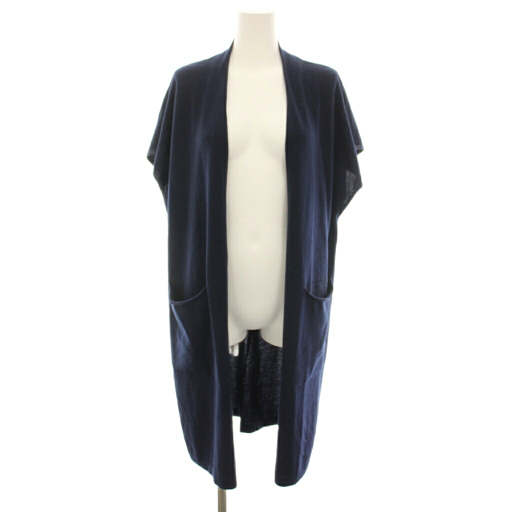 【中古】レリアン Leilian 白いこと付け札 WHITE LABEL 編み物ジレー トッパー ロング 半袖 シュロの葉 ラメ 馬鹿でかい大きさ 13+ 紺 米国海軍 AVM-1504847 /YT レディース 【ベクター 古着】 260514