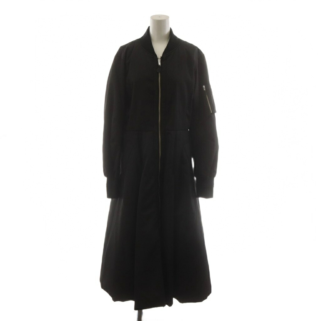 【中古】ファーファー furfur 22AW MA-1風ドレスコート 中綿 アウター 1 黒 ブラック RWFC225004 /AN63 レディース 【ベクトル 古着】 260518｜ブランド古着の買取販売ベクトル