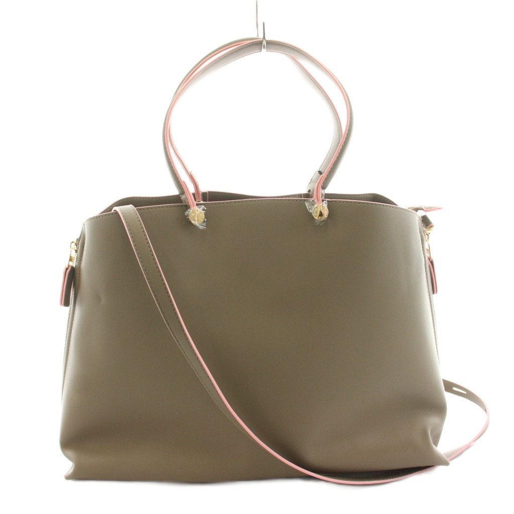 【中古】未当て嵌める品 ロペ ROPE EPOR Y BAG Medium+ ショルダーバッグ トートバッグ フェイクレザー 茶 赤銅色 サクラ色 GGX83350 /KU レディース 【ベクター 古着】 260519