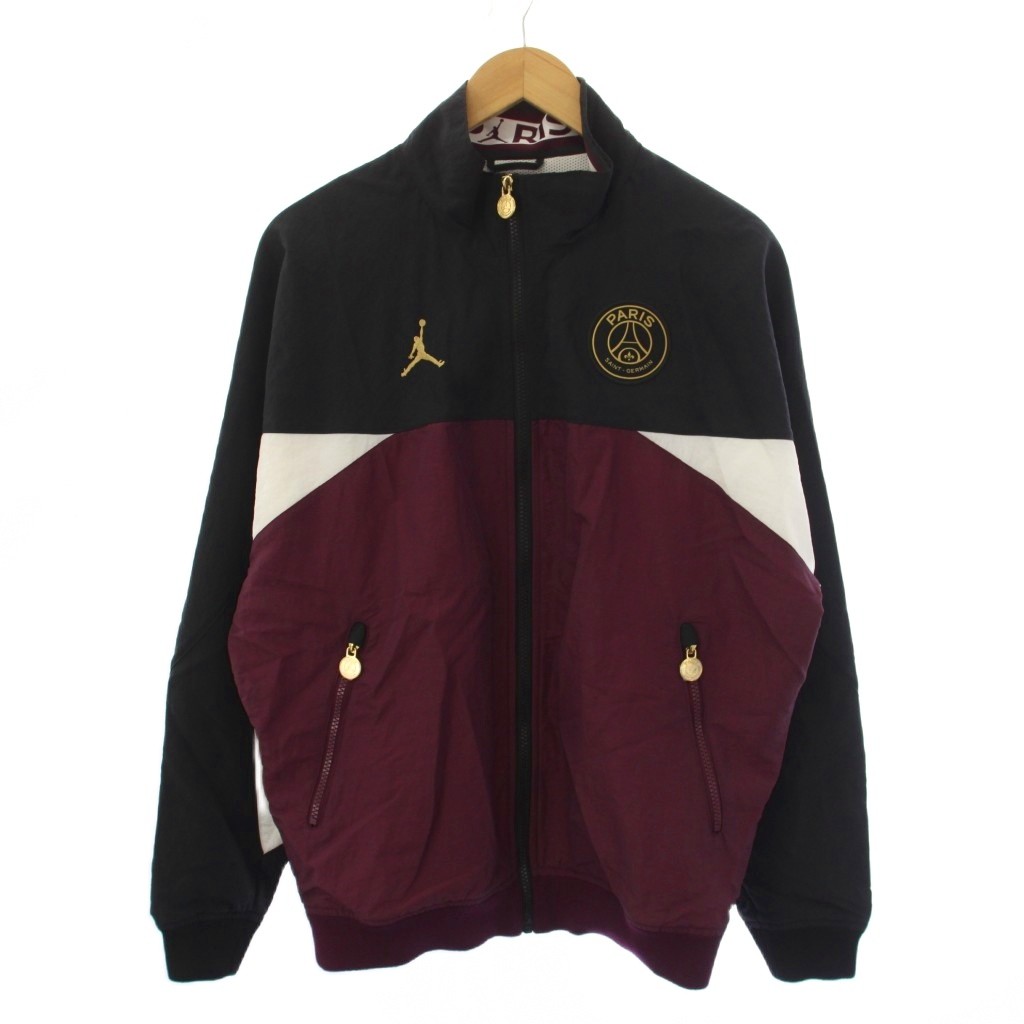 【中古】ナイキ NIKE JORDAN PSG FULLZIP JACKET 上衣 上衣 ジップアップ ナイロン M 黒 白 紫 CK9595-010 /BM メンズ 【ベクター 古着】 260520