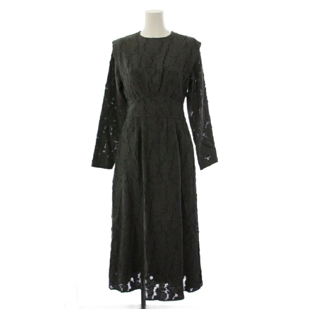 【中古】未使用品 アニュアンス anuans ウエストコンシャスジャガードワンピース ロング 長袖 F グレー 1522530824-0 /BM レディース 【ベクトル 古着】 260520|ブランド古着の買取販売ベクトル