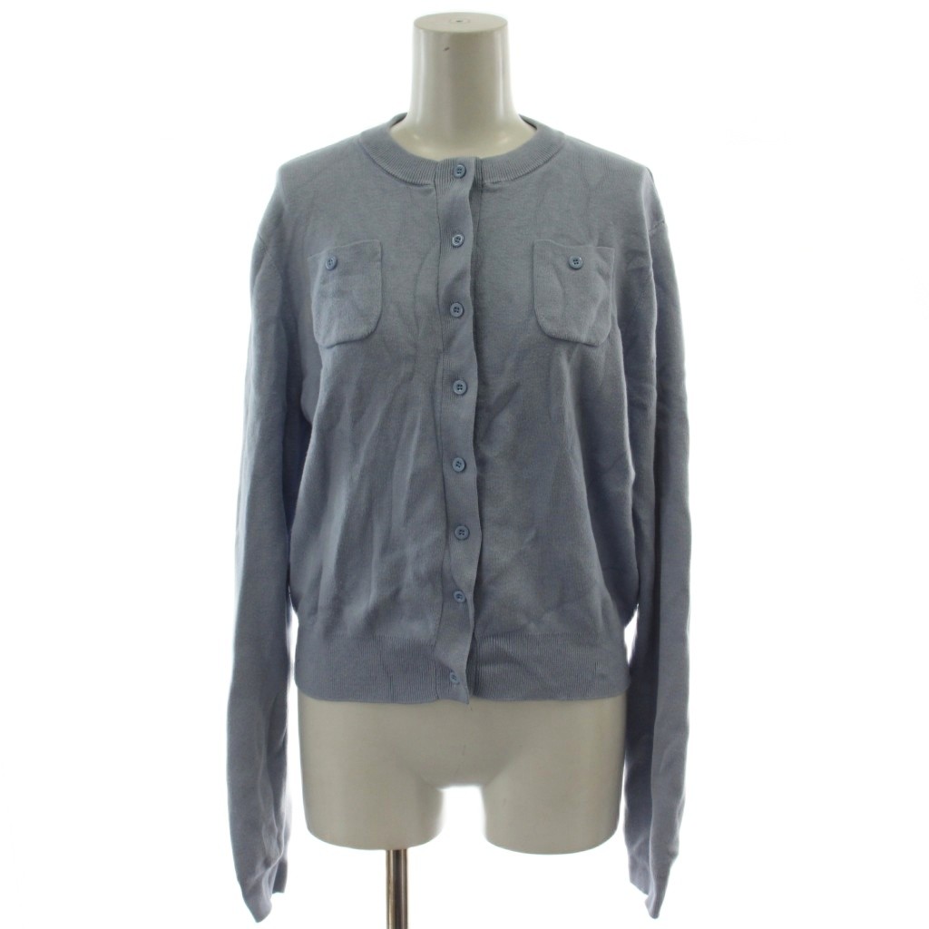 【中古】キャバン CABaN 23AW 綿織物カシミール クルーネックカーディガン S 水色 長袖 39-02-34-02001 /GG レディース 【ベクター 古着】 260521