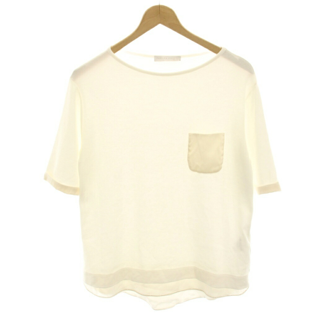 【中古】ファビアナフィリッピ FABIANA FILIPPI カットソー ティーシャツ 半袖 うつり変わり 42 白 白いこと /HN レディース 【ベクター 古着】 260522