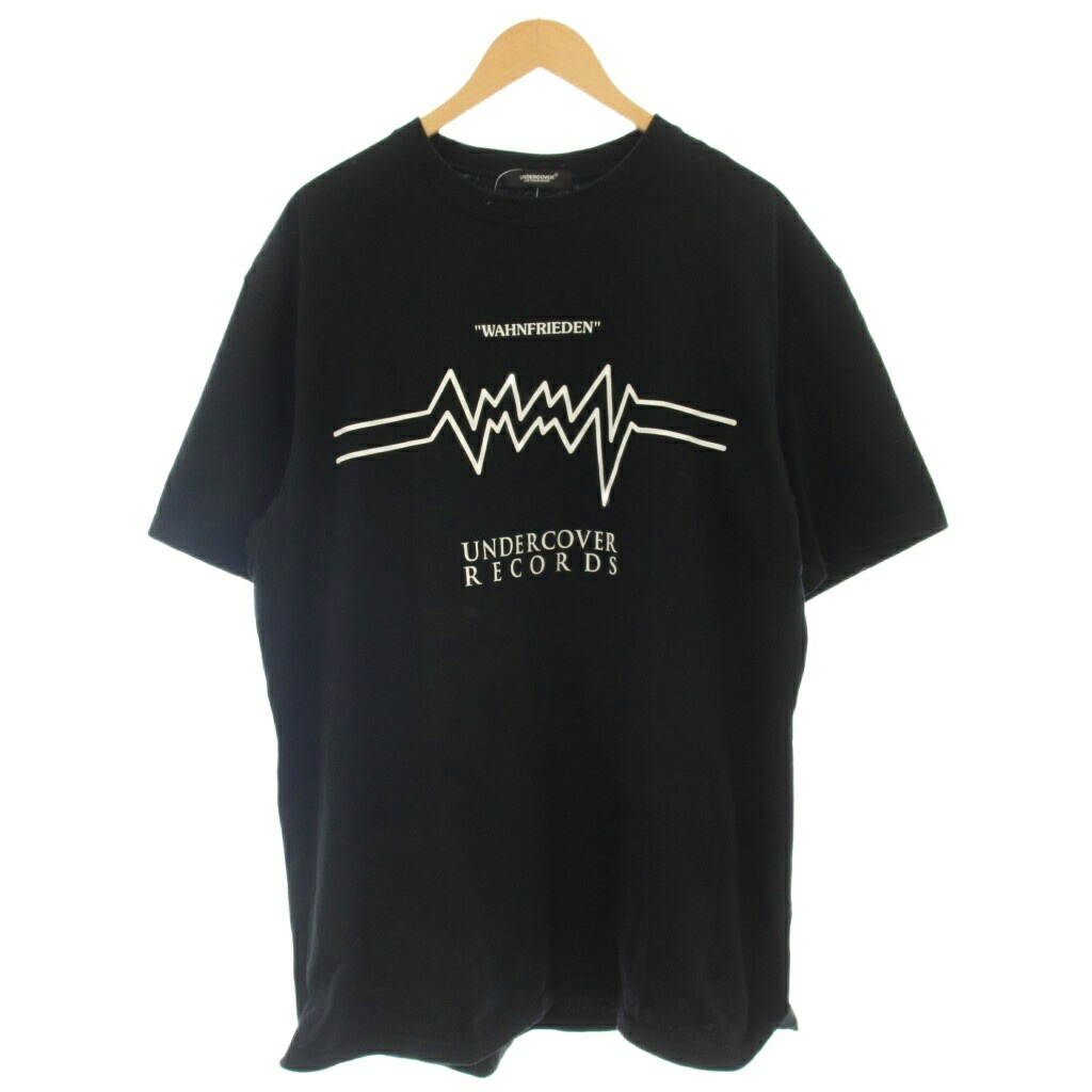 【中古】アンダー取りまかなう UNDERCOVER ティーシャツ 半袖 ロゴタイプ うしろ側刷り上げる 4 黒 黒いこと UC1D9811 /☆G メンズ 【ベクター 古着】 260526