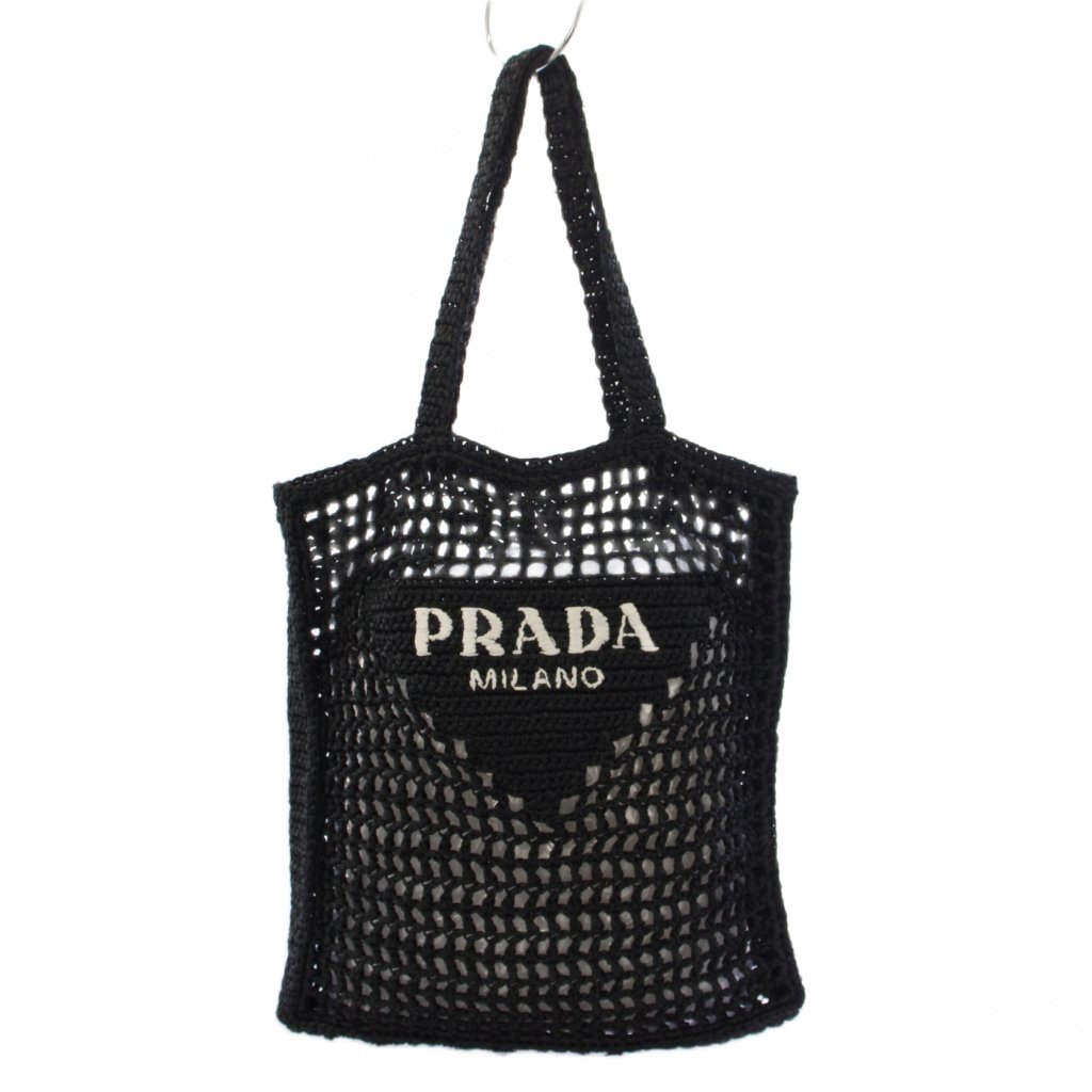 【中古】プラダ PRADA クロシェトートバッグ ハンドバック 黒 1BG393 /KH ■OH レディース 【ベクター 古着】 260522