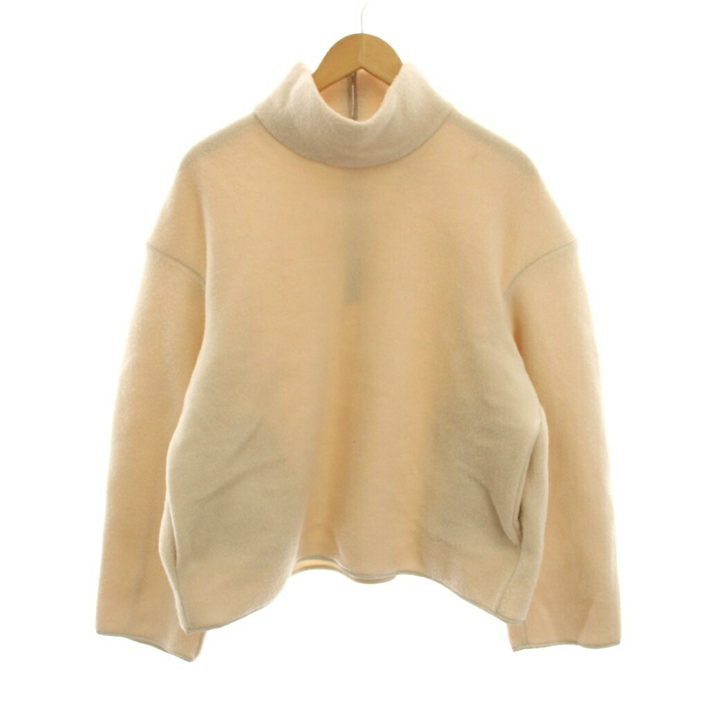 【中古】ジルサンダープラス JIL SANDER＋ ハイネック プルオーバーフリース 調教師 XS 象牙色 無地 長袖 KKPWBA0104 /YM レディース 【ベクター 古着】 260525