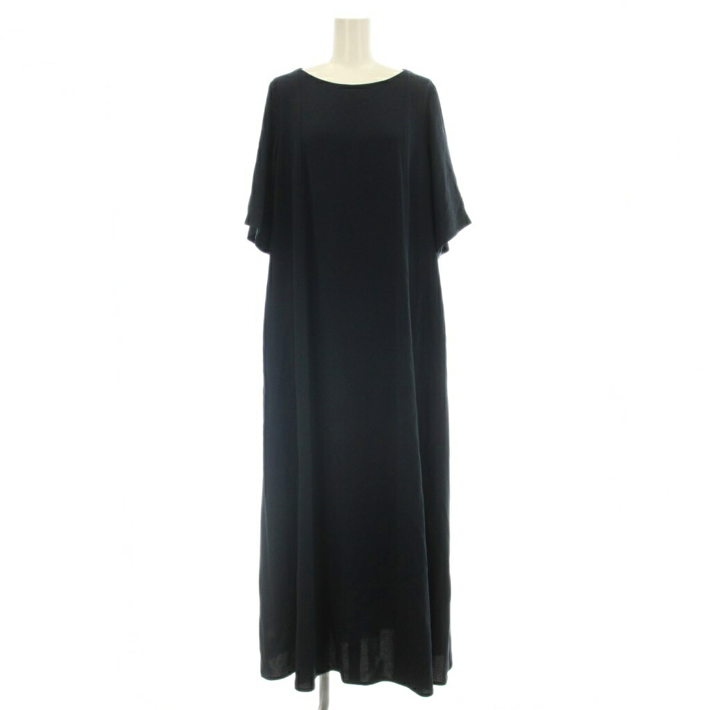 【中古】セオリーリュクス theory luxe 24SS FLOW LEIA 半袖 衣裳 ロング 38 米国海軍 紺 4205514 /☆G レディース 【ベクター 古着】 260527