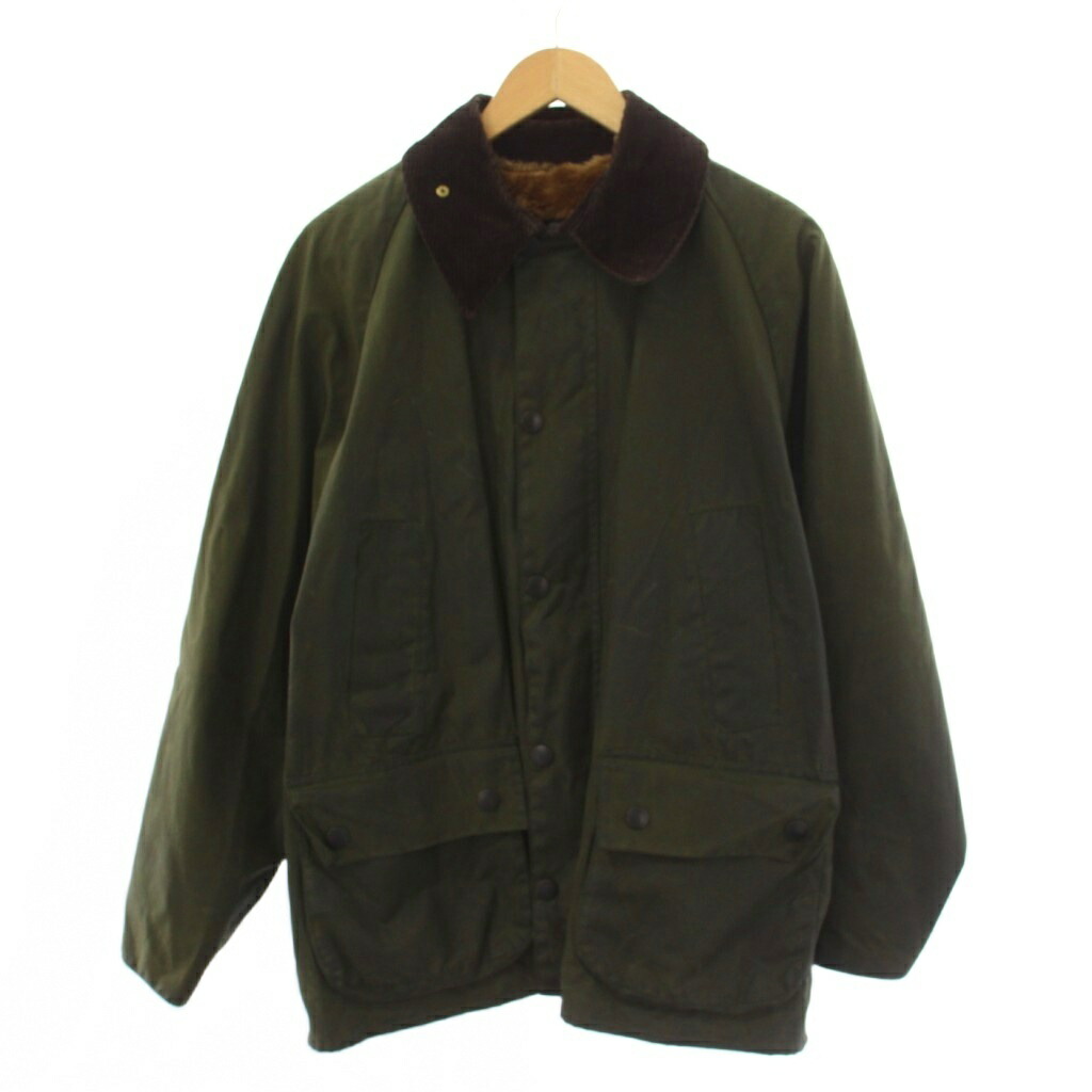 【中古】バブアー Barbour A297 WARM PILE LINING A100 BEDALE JACKET オイルドジャケット ジップアップ ラインドライブ付き添い人 C40/102コマーシャル カーキ /BM メンズ 【ベクター 古着】 260528