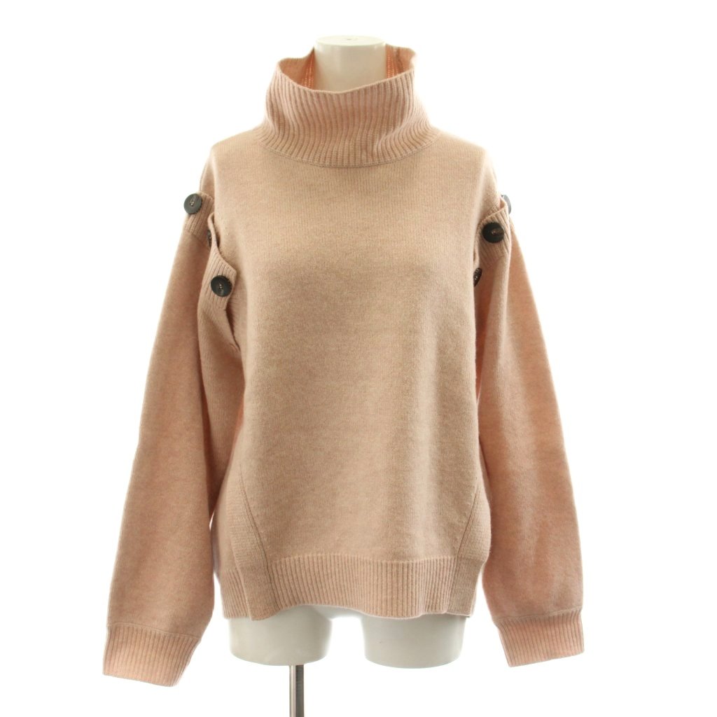 【中古】エポカ EPOCA 2way MarisolLa Maglia 編み物 タートルネック ティーシャツ 長袖 羊毛 40 サクラ色 M5N55-286 /KU レディース 【ベクター 古着】 260601