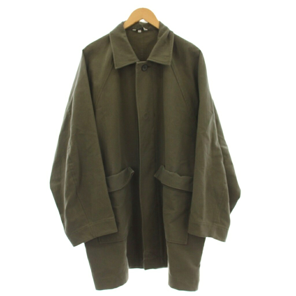【中古】コントール Kontor ステンカラー厚地の外套 ロング 2 カーキ KON-CO04223 /☆G メンズ 【ベクター 古着】 260529