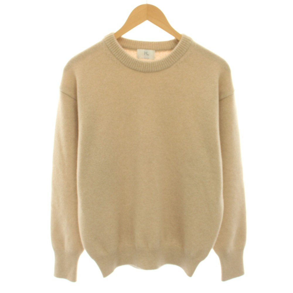 【中古】ヘリル HERILL ゴールデンキャッシュプルオーバー Golden cash Pullover 編み物 プルオーバー 労働者の一団のど首 長袖 カシミール 0 ベージュ 24-080-HJ-8041-30 /YT メンズ 【ベクター 古着】 260529