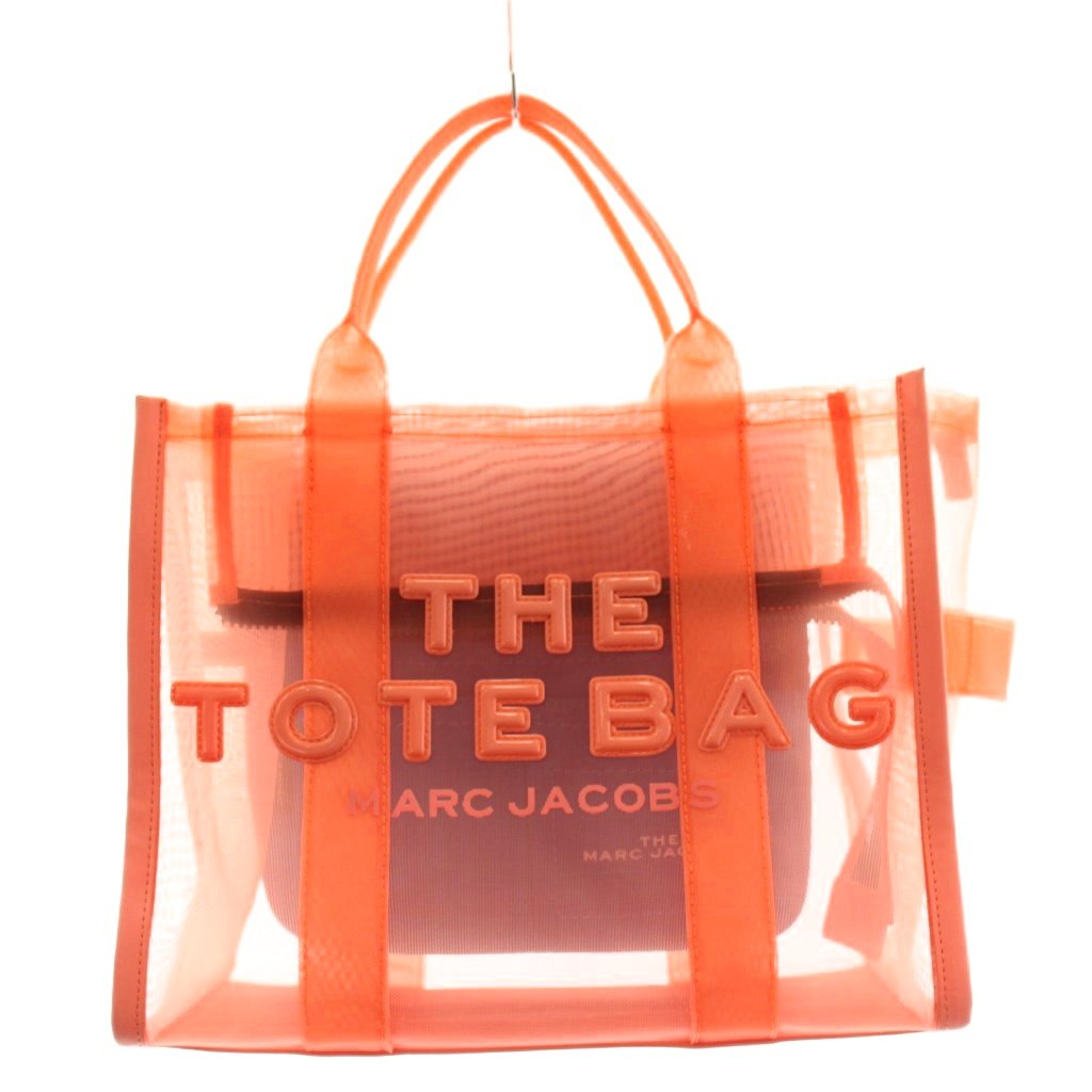 【中古】マークジェイコブス MARC JACOBS トートバッグ ハンドバック ロゴタイプ メッシュ オレンジ色 /AN27 レディース 【ベクター 古着】 260604