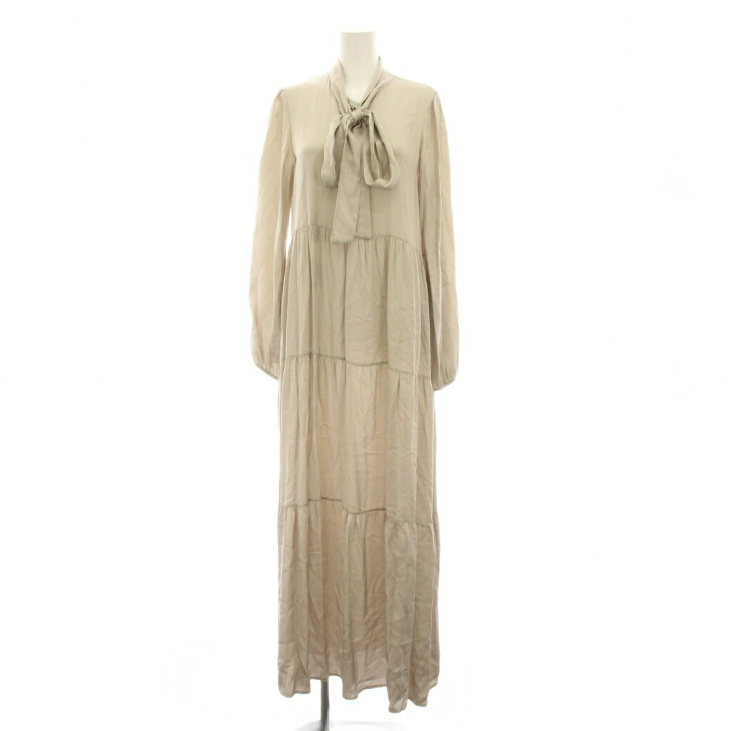 【中古】青みうしろ帯 ブル米国海兵隊員 BLUGIRL BLUMARINE 衣装 ロング ティアード 長袖 40 グレージュ /YM レディース 【ベクター 古着】 260601