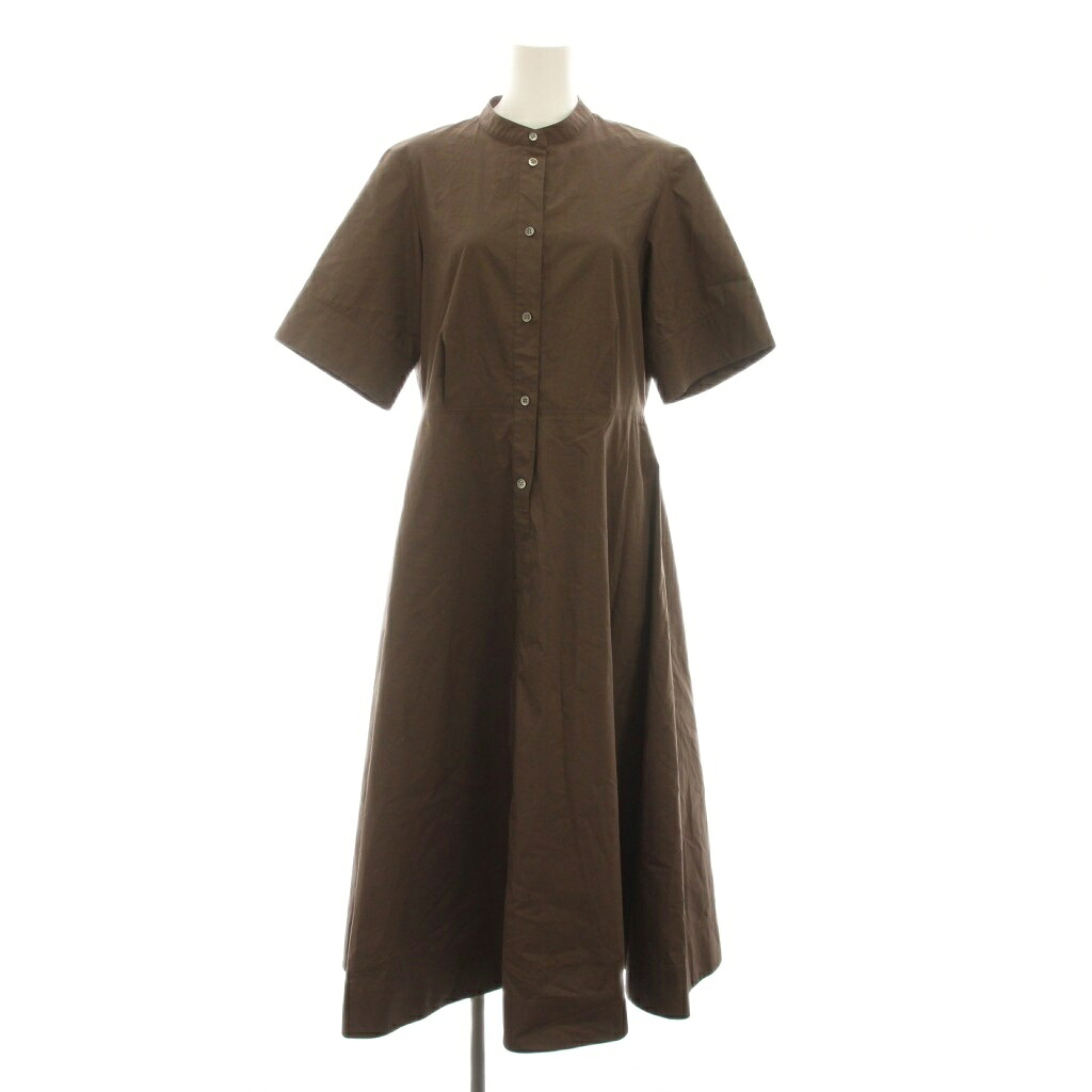 【中古】セオリーリュクス theory luxe 24AW TECH POPLIN ERESSA プルオーバー衣装 ロング ダンス楽隊色つや 半袖 40 茶 03-4305515 /YM レディース 【ベクター 古着】 260601