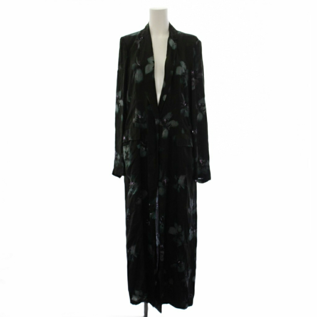 【中古】ドリスヴァンノッテン DRIES VAN NOTEN プルオーバー 衣装 ロング 長袖 花柄 絹地 34 黒いこと /BM レディース 【ベクター 古着】 260603